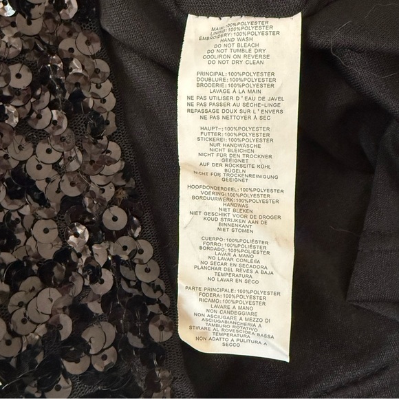 Manor Black Sequin Blouse. Size XL - Picture 9 of 9
